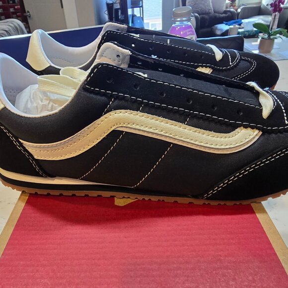 VANS SUPER LowPro VN000D83BLA Black MenS 10 Suede Upper SERIO Shoes Sneaker NEW - Picture 2 of 13